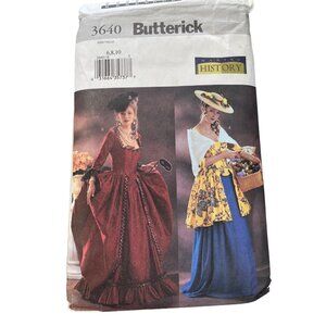 Butterick 3640 Historical Costume Sewing Pattern Size 6 8 10 Victorian UNCUT